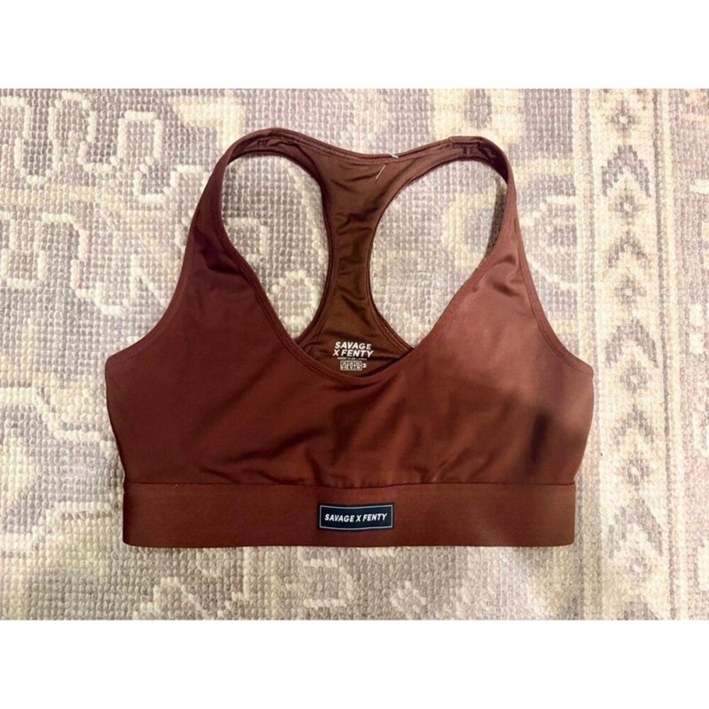 Savage X Fenty Chocolate Brown Sports Bra Size 8-10